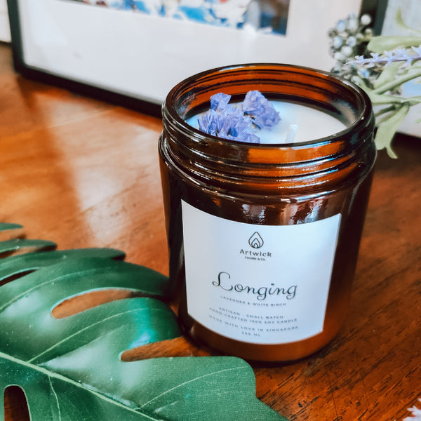 Longing scented soy candle - artwick candle